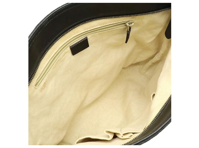 Sac à bandoulière Gucci GG Canvas et cuir Noir - vue 7