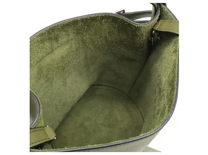 Céline Borsa 2WAY Big Bag Nano in pelle Celine Verde - vista 6