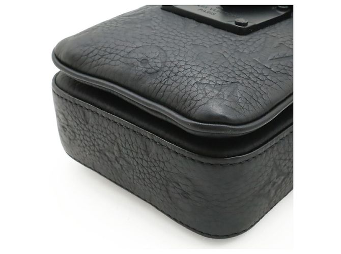 Borsa a tracolla portafoglio Louis Vuitton Monogram S Lock Vertical Nero - vista 3