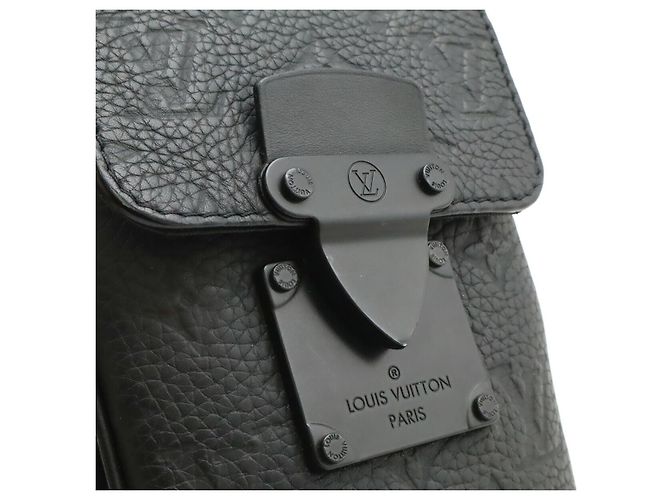 Borsa a tracolla portafoglio Louis Vuitton Monogram S Lock Vertical Nero - vista 8