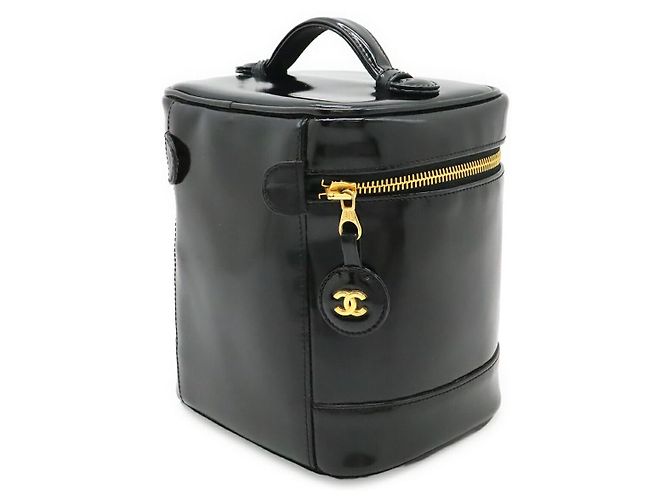 Beauty case Chanel Patent Vanity Bag Nero - vista 2