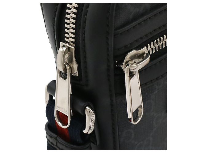 Borsa a tracolla Gucci GG Supreme Web Line Nero - vista 4