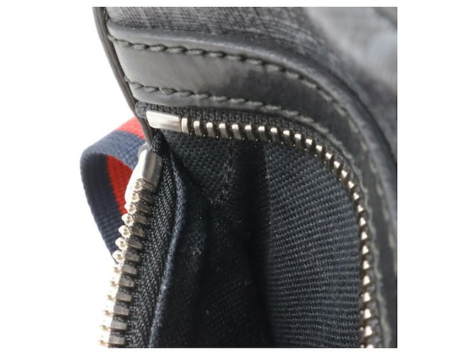 Borsa a tracolla Gucci GG Supreme Web Line Nero - vista 7