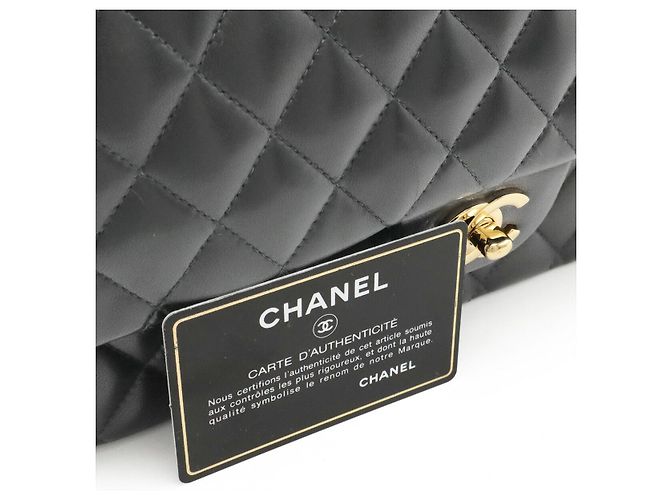 Borsa a tracolla Chanel Matelasse 25 in agnello Nero - vista 9