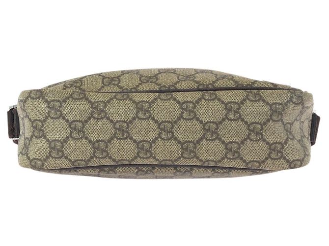 Borsa a tracolla Gucci GG Supreme Canvas e pelle Marrone Beige - vista 10