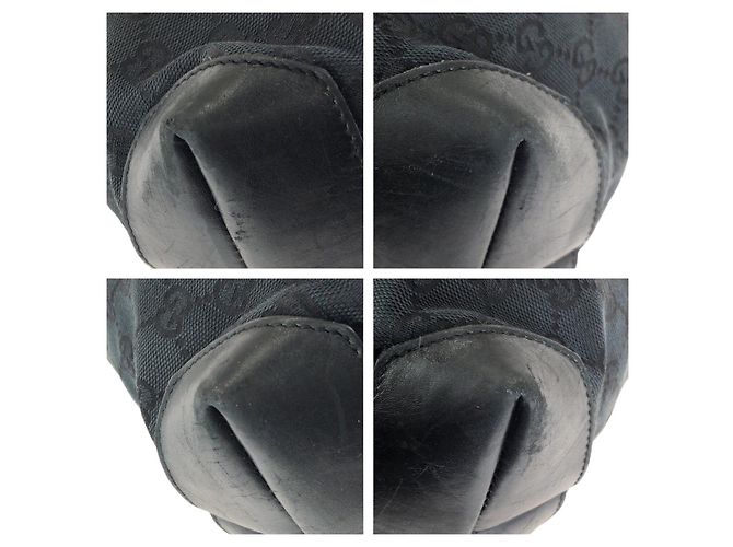 Gucci GG Canvas Leder Tote Schultertasche Schwarz - Ansicht 3