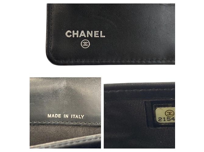 Portafoglio lungo in pelle nera Chanel Nero - vista 3