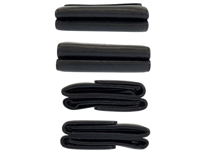 Portafoglio compatto in pelle nera Chanel Nero - vista 10