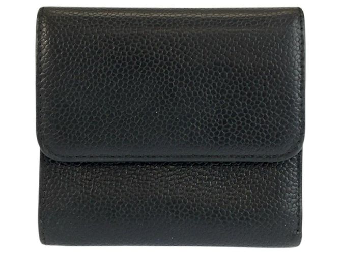 Portafoglio compatto in pelle nera Chanel Nero - vista 2