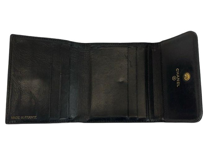 Portafoglio compatto in pelle nera Chanel Nero - vista 4