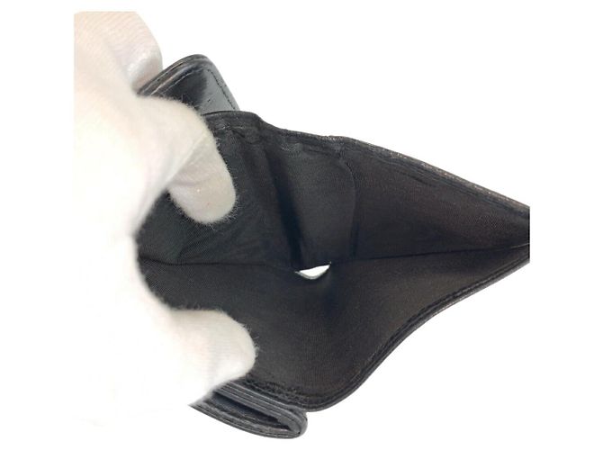 Portafoglio compatto in pelle nera Chanel Nero - vista 6