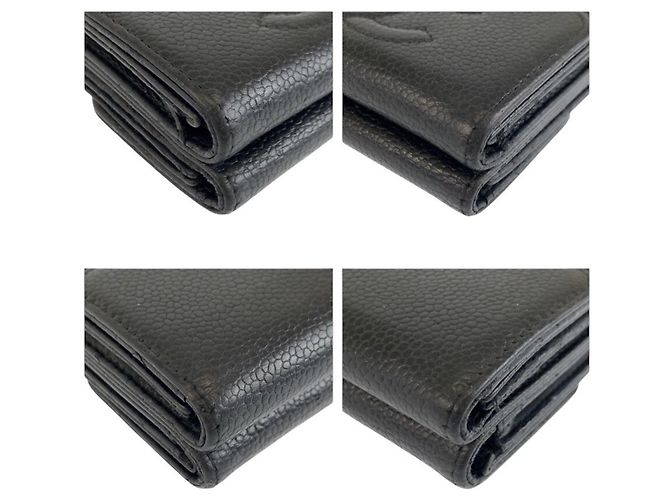 Portafoglio compatto in pelle nera Chanel Nero - vista 8