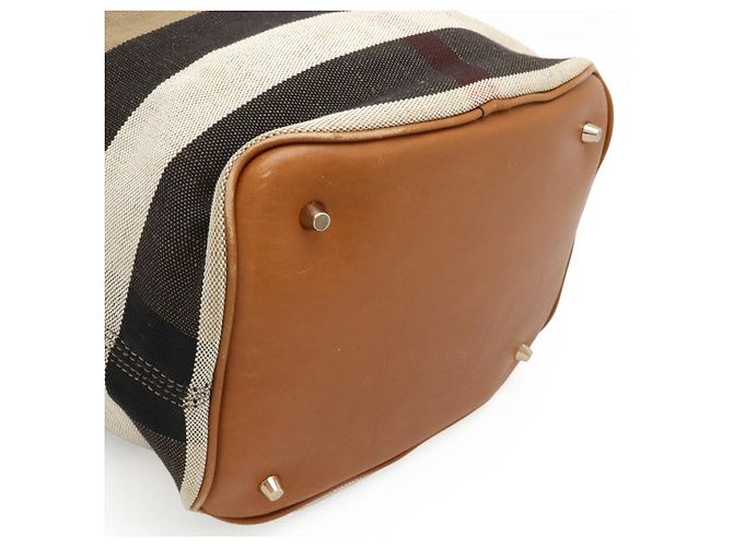Borsa a tracolla Burberry Ashby Medium Hobo Nova Check Marrone - vista 3