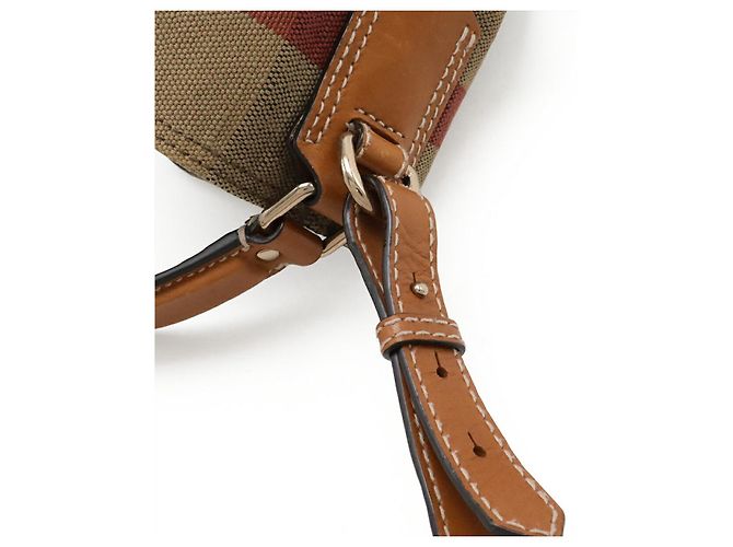 Borsa a tracolla Burberry Ashby Medium Hobo Nova Check Marrone - vista 5