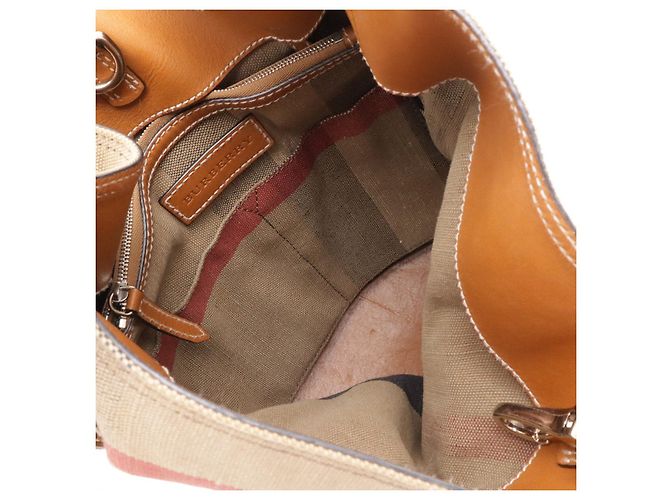 Borsa a tracolla Burberry Ashby Medium Hobo Nova Check Marrone - vista 6