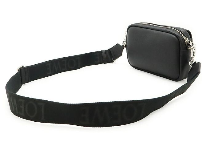 Borsa Messenger Piccola Pebble in Pelle Nera Loewe Nero - vista 2