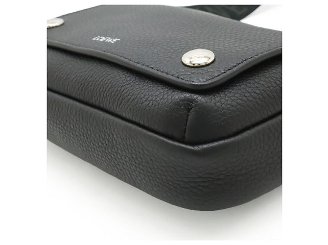 Borsa Messenger Piccola Pebble in Pelle Nera Loewe Nero - vista 3