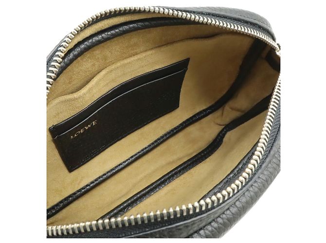 Borsa Messenger Piccola Pebble in Pelle Nera Loewe Nero - vista 6
