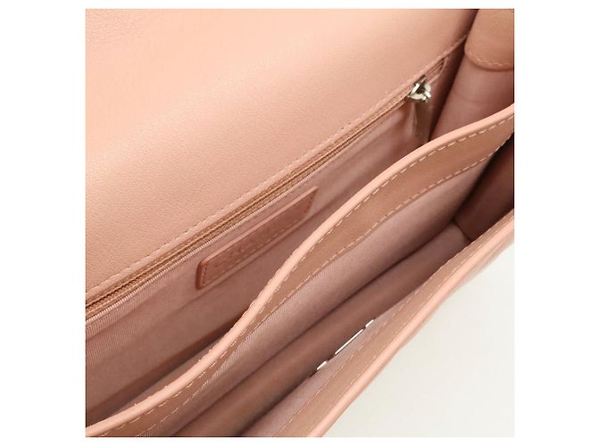 Borsa a tracolla Chanel in pelle con doppia catena Rosa - vista 7