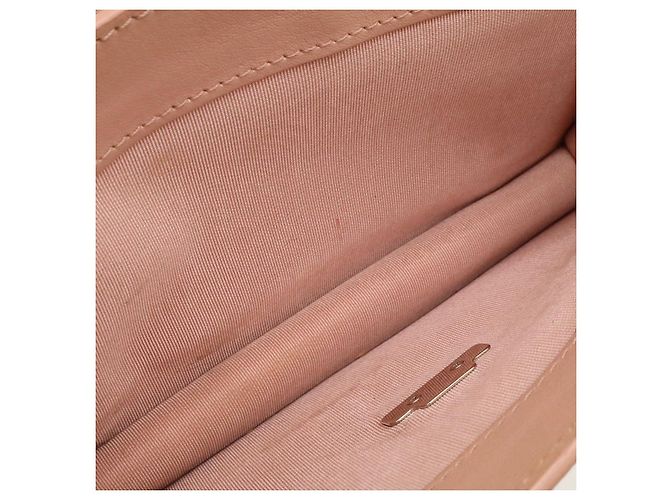 Borsa a tracolla Chanel in pelle con doppia catena Rosa - vista 8