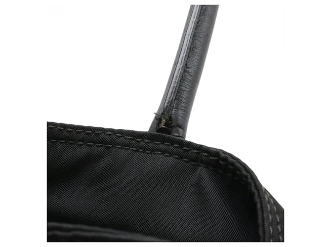 Prada Nylon-Leder-Tote-Bag Schwarz - Ansicht 5