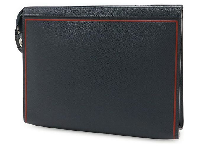 Clutch Louis Vuitton Taiga Pochette Voyage MM Blu - vista 2