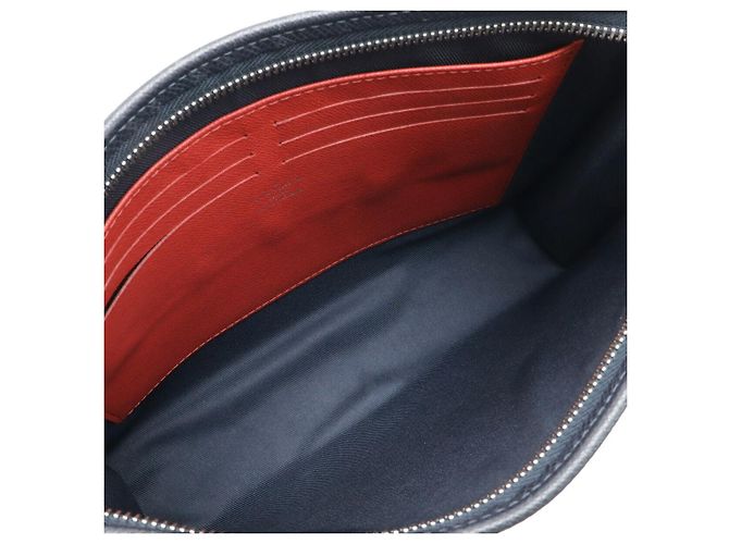 Clutch Louis Vuitton Taiga Pochette Voyage MM Blu - vista 6