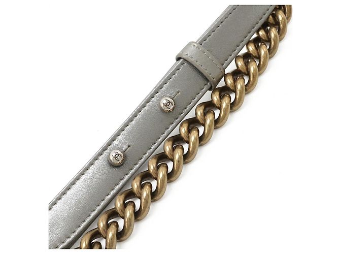 Borsa Chanel Boy Chanel Matelasse Chain D'oro Metallico - vista 4