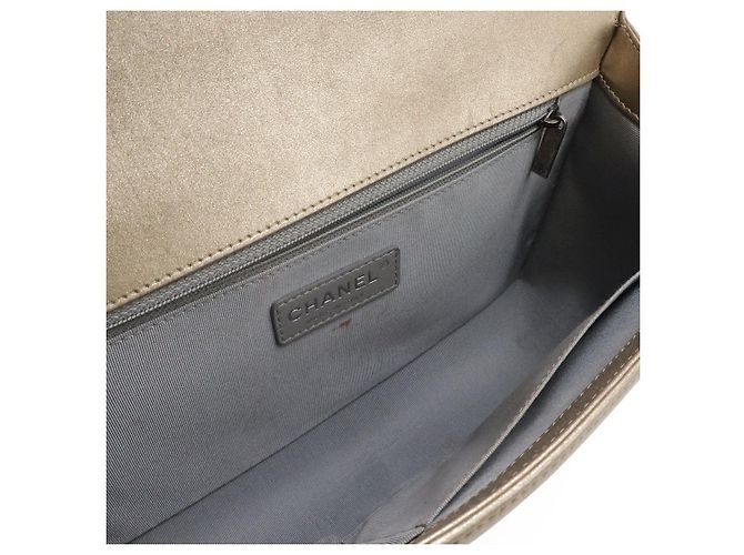 Borsa Chanel Boy Chanel Matelasse Chain D'oro Metallico - vista 5