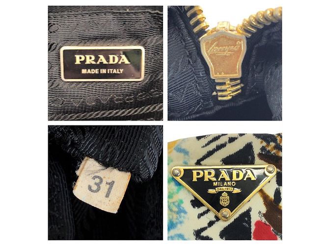 Borsa Tote Prada Tessuto Nylon Leather Logo Nero - vista 4