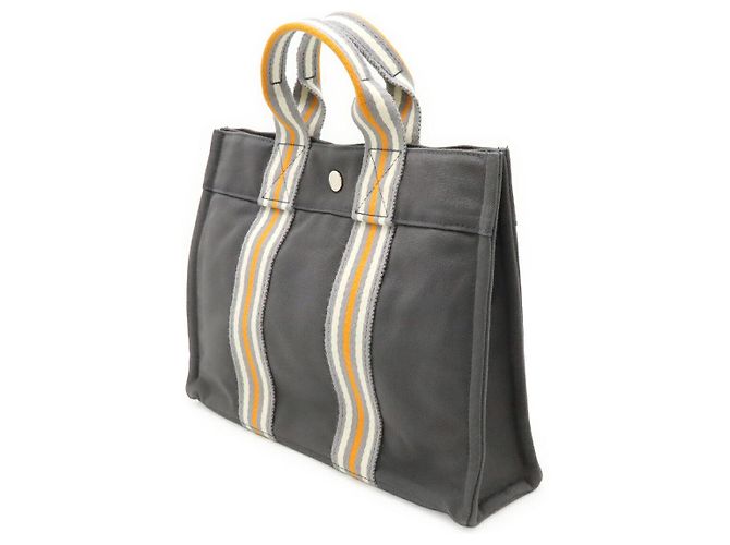 Hermès Hermes Canvas Tote Bag Grau - Ansicht 2
