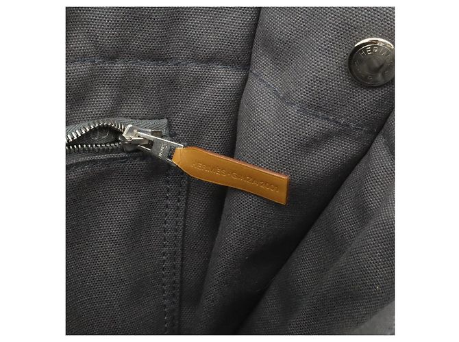 Hermès Hermes Canvas Tote Bag Grau - Ansicht 7