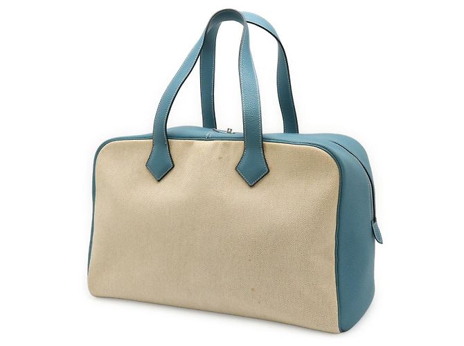 Hermès Bolsa de viagem Hermes Victoria 43 Boston Bag Azul - vista 2