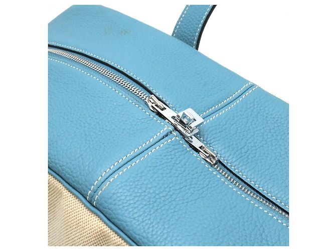 Hermès Bolsa de viagem Hermes Victoria 43 Boston Bag Azul - vista 4