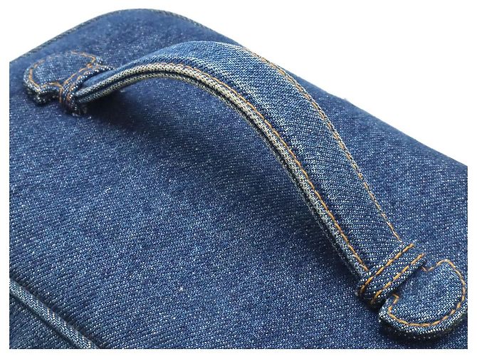 Chanel Denim Vanity Make-up-Tasche Blau - Ansicht 5