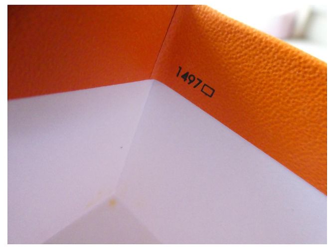 Caixa de armazenamento Hermès Laranja Modelo 1497 para Birkin 25 - vista 5