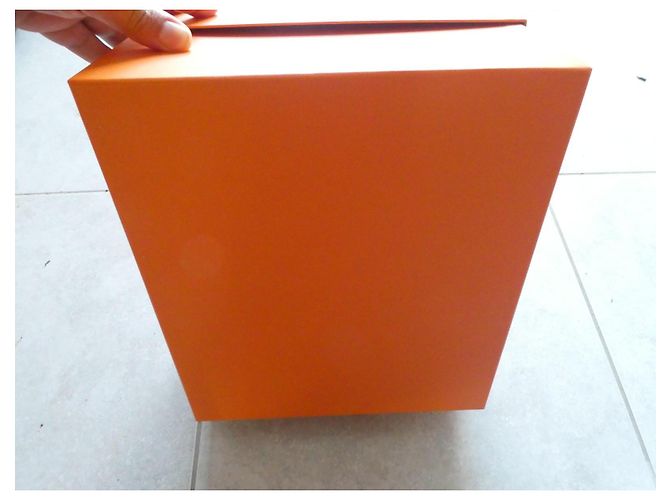 Caixa de armazenamento Hermès Laranja Modelo 1497 para Birkin 25 - vista 6