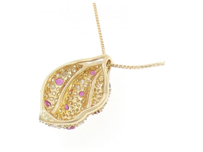 Autre Marque Collana Gstv Au750 Rubino e Diamante D'oro - vista 4
