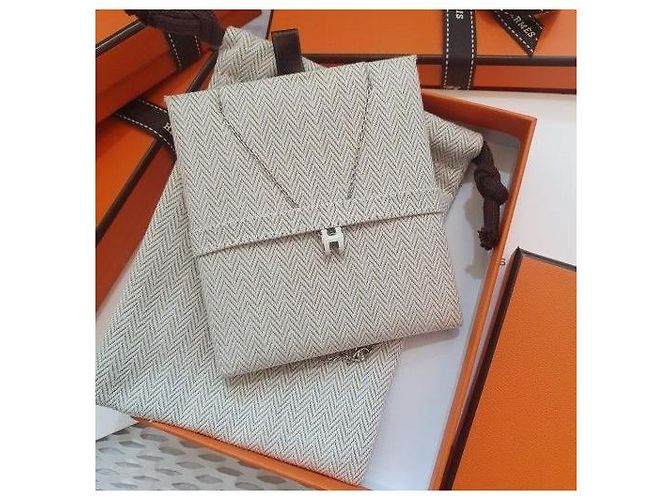 Hermès Mini Pop Hache Halskette Palladium Silver Blanc White Weiß - Ansicht 8