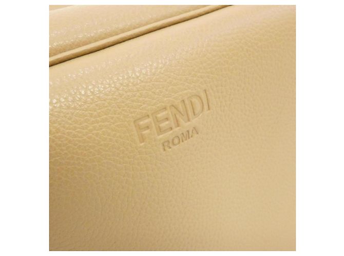 Clutch in pelle beige Fendi - vista 4