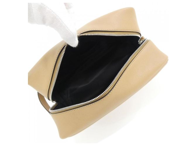 Clutch in pelle beige Fendi - vista 7