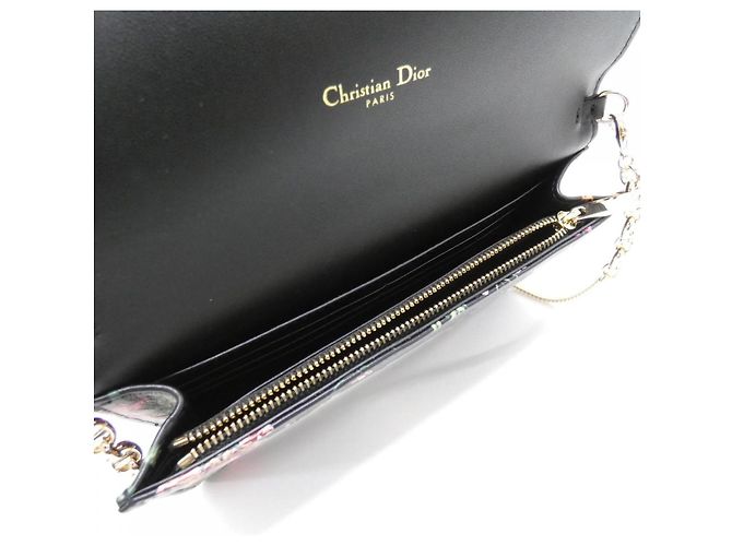 Christian Dior DIOR PETITES FLEURS Catena per Portafoglio Caro Nero Multicolore - vista 6