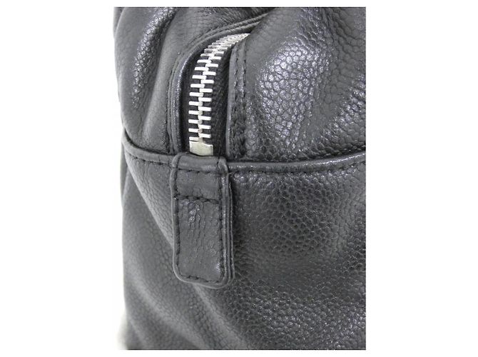 Borsa a tracolla Chanel 18004 in pelle di vitello granulata nera Nero - vista 6