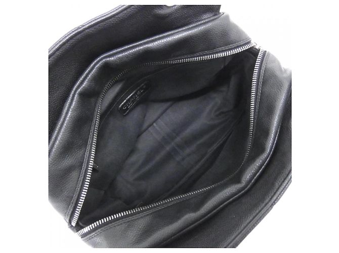 Borsa a tracolla Chanel 18004 in pelle di vitello granulata nera Nero - vista 9