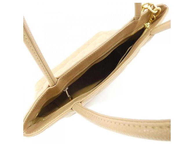 Borsa Chanel 1804 Beige in pelle di vitello granulata - vista 9
