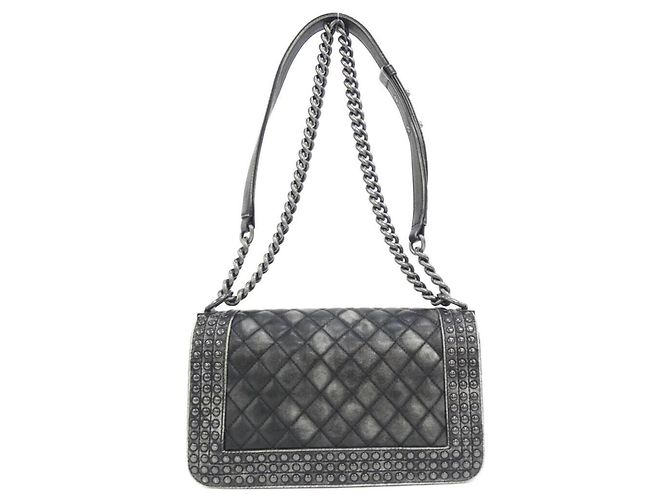 Borsa a Spalla Chanel Boy Line 92408 Nero - vista 2