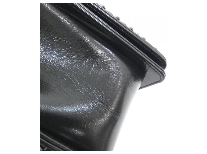 Borsa a tracolla Chanel Boy Line 92872 Nero - vista 4