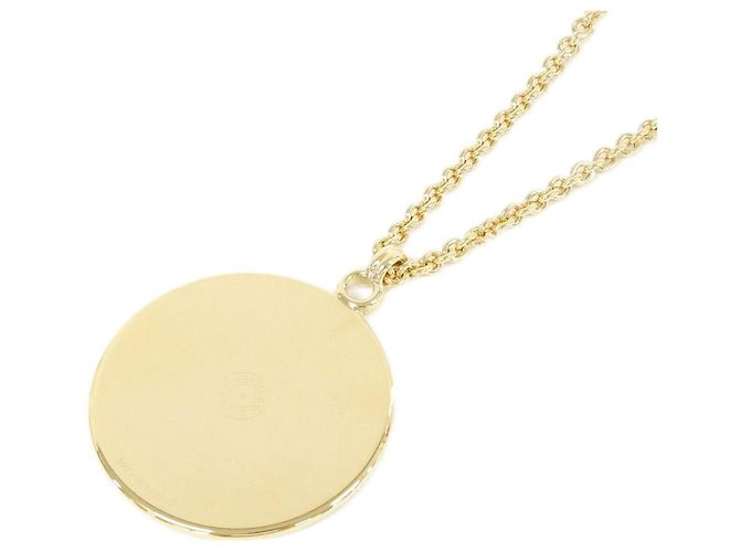 Hermès Hermes QUADRIGE Medaille GM Halskette Weiß Golden - Ansicht 3