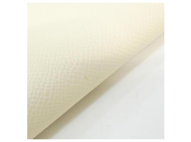 Cartera de seda Hermès LA PATISSERIE FRANCAISE Blanco Beige - vista 4