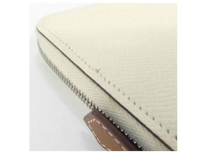 Cartera de seda Hermès LA PATISSERIE FRANCAISE Blanco Beige - vista 5